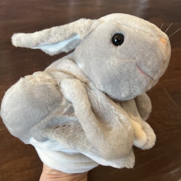 Plush Creations Light Grey Bunny Rabbit Hand Puppet - Picture 1 of 7
